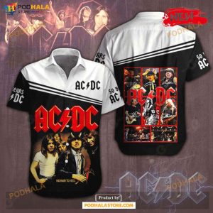 Acdc Highway To Hell White Design Hawaiian Shirt