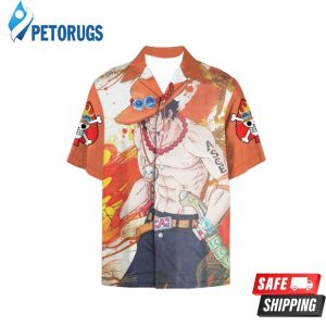 Ace Orange Hawaiian Shirt