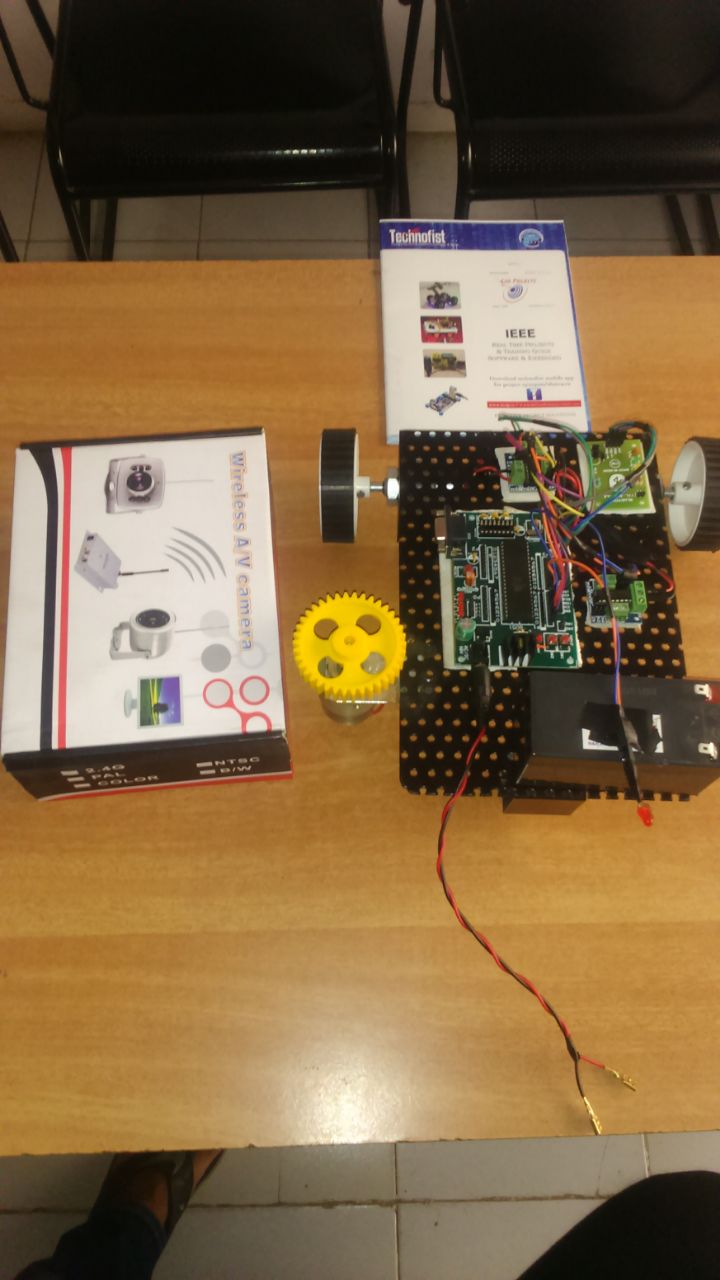 Bluetooth controlled robot wih live video transmission