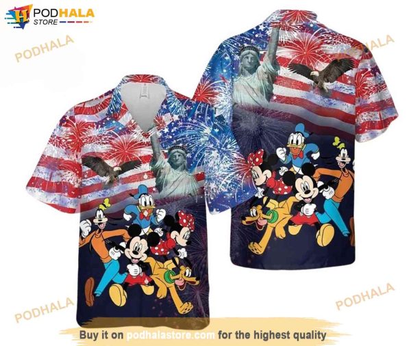 Disney 4Th Of July Hawaiian Shirt