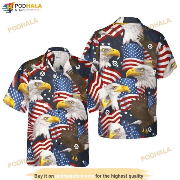 Eagles Patriotism American Sky Hawaiian Shirt