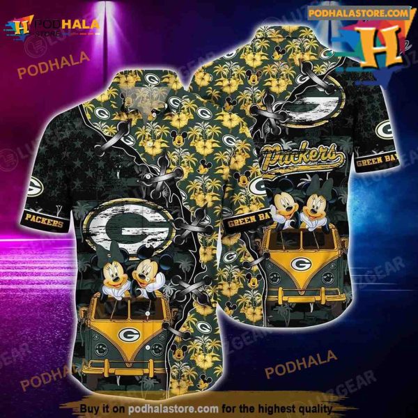 Green Bay Packers NFL Hawaiian Shirt Mickey Trending Perfect Gift For Fans