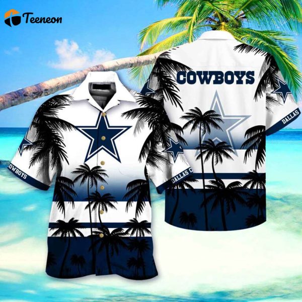 Limited Dallas Cowboys Palm Tree Graphic Hawaiian Shirt