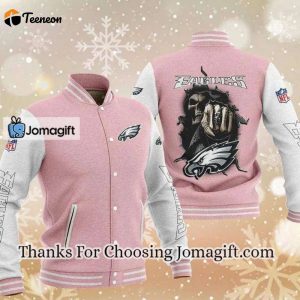 [Personalized] NFL Philadelphia Eagles Pink Skull Hawaiian Shirt Gift