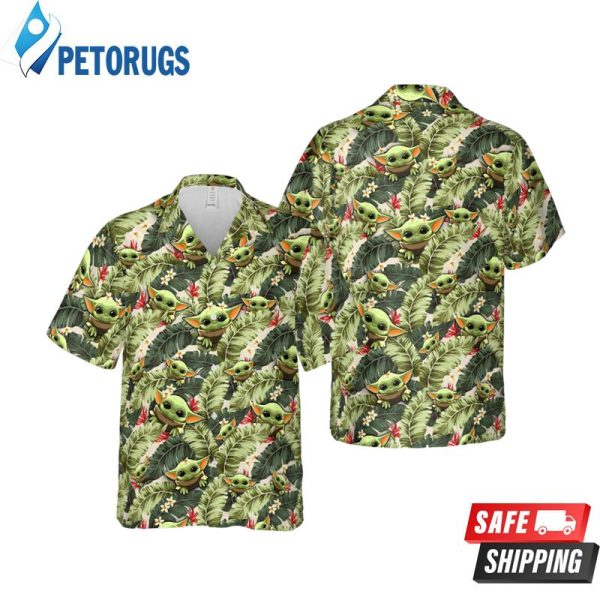 Yoda Dad Button Up Star Wars Summer Hawaiian Shirt